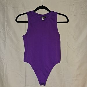 Fashion Nova NWT Vibrant Purple Womens Bodysuit Career Stylish M/L